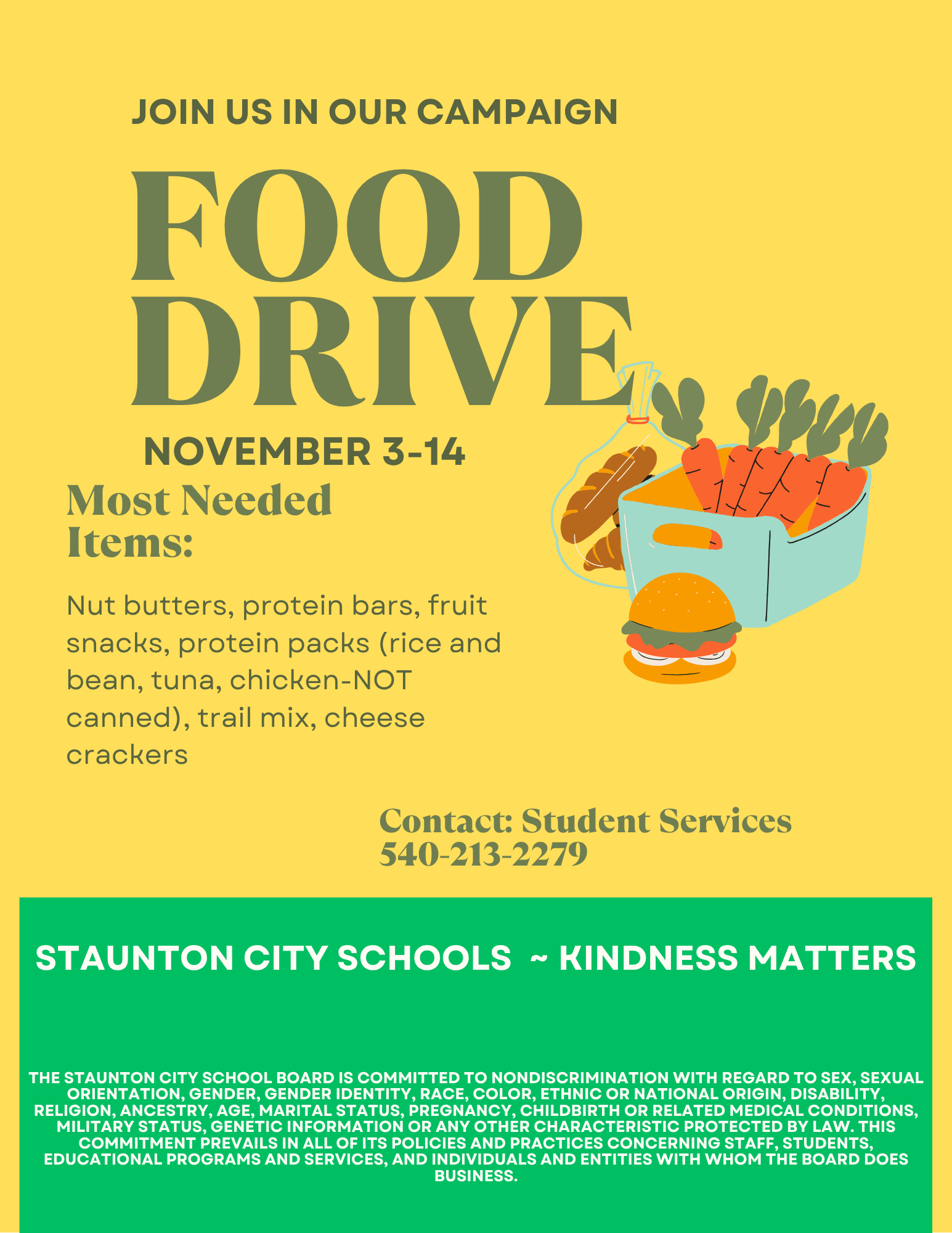thankful food drive flyer